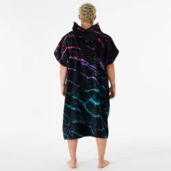 Rip Curl Combo Print Hooded Poncho Black Blue -Flow Stroke Sales rip 006mto 107 003