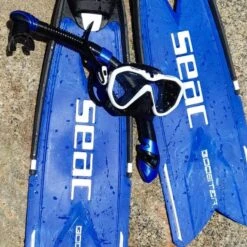 Fins Seac Booster Camo Blue White -Flow Stroke Sales sec 0710052205452a c 004