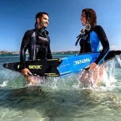 Fins Seac Booster Camo Blue White -Flow Stroke Sales sec 0710052205452a c 006