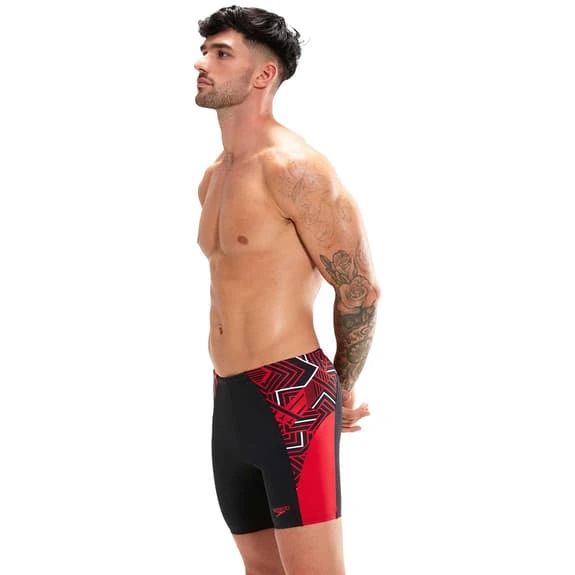 Speedo Eco Endurance+ Splice Swim Shorts Black Red White 3 Speedo Eco Endurance+ Splice Swim Shorts Black Red White - Image 3