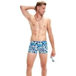 Speedo Escape Aquashort Swim Shorts Light Blue Yellow Dark Blue 9 Speedo Escape Aquashort Swim Shorts Light Blue Yellow Dark Blue -Flow Stroke Sales so 8 00301814525 004