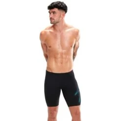Speedo Hyper Boom Placement Swimming Shorts Black Light Blue -Flow Stroke Sales so 8 00302115193 003