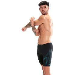 Speedo Hyper Boom Placement Swimming Shorts Black Light Blue -Flow Stroke Sales so 8 00302115193 005