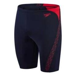 Speedo Hyper Boom Splice Swim Shorts Black Red