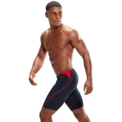 Speedo Hyper Boom Splice Swim Shorts Black Red -Flow Stroke Sales so 8 00303815148 006