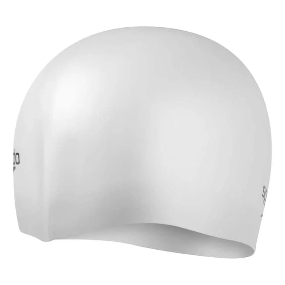 Speedo Long Hair Small Logo Swimming Cap Light Grey Black 2 Speedo Long Hair Small Logo Swimming Cap Light Grey Black - Image 2