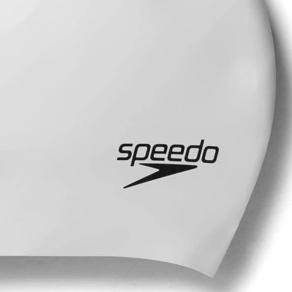 Speedo Long Hair Small Logo Swimming Cap Light Grey Black 3 Speedo Long Hair Small Logo Swimming Cap Light Grey Black - Image 3