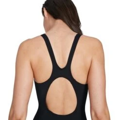 Speedo Placement Muscleback Swimsuit Black White Women -Flow Stroke Sales so 8 08694h022 005