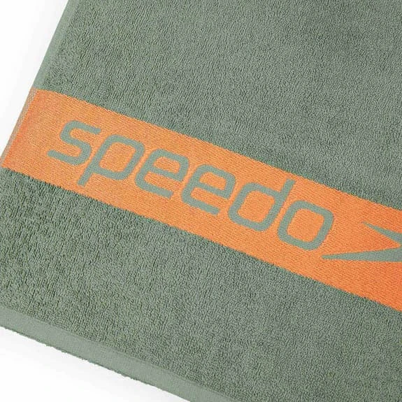 Speedo Border Towel Dark Green Orange 4 Speedo Border Towel Dark Green Orange - Image 4