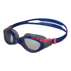 Speedo Futura Biofuse Flexiseal Triathlon Polarised Swimming Goggles Blue Red With Polarized Lenses