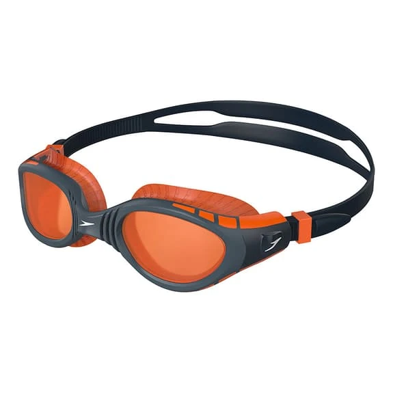 Speedo Futura Biofuse Flexiseal Goggles Black With Clear Lenses Orange 1 Speedo Futura Biofuse Flexiseal Goggles Black With Clear Lenses Orange