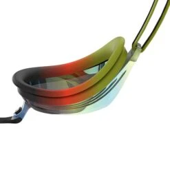 Speedo Vengeance Mirror Goggles Green Black With Orange Mirrored Lenses Kids -Flow Stroke Sales so 8 11325g798 003