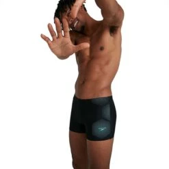 Speedo Tech Placement Aquashort Black Blue -Flow Stroke Sales so 8 11354f888 005