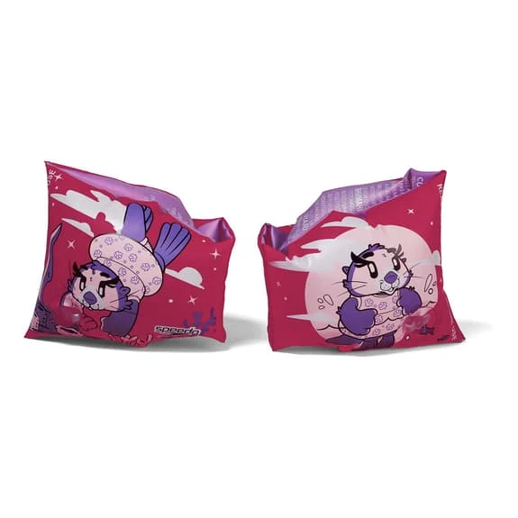 Speedo Learn To Swim Printed Character Arm Warmers Pink Lilac Pastel White Kids 2 Speedo Learn To Swim Printed Character Arm Warmers Pink Lilac Pastel White Kids - Image 2