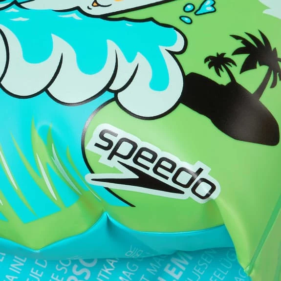 Speedo Learn To Swim Printed Character Arm Warmers Green Light Blue Black Kids 4 Speedo Learn To Swim Printed Character Arm Warmers Green Light Blue Black Kids - Image 4