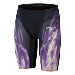 Speedo Fastskin LZR Pure Valor Swim Shorts Black Purple White