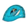 Speedo Printed Polyester Swimming Cap Blue Yellow White