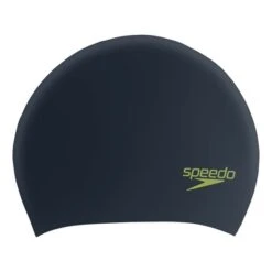 Speedo Long Hair Swimming Cap Black Greenish Yellow Kids