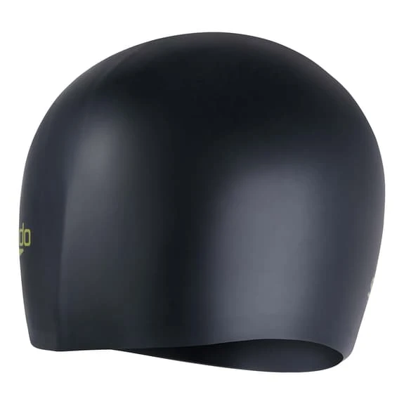 Speedo Long Hair Swimming Cap Black Greenish Yellow Kids 2 Speedo Long Hair Swimming Cap Black Greenish Yellow Kids - Image 2