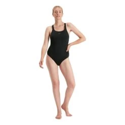 Speedo Eco Endurance+ Kickback Swimsuit Black Women -Flow Stroke Sales so 8 134730001 005