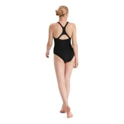 Speedo Eco Endurance+ Kickback Swimsuit Black Women -Flow Stroke Sales so 8 134730001 006