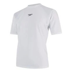 Speedo Swim Tee Short Sleeve T-Shirt White Black Women