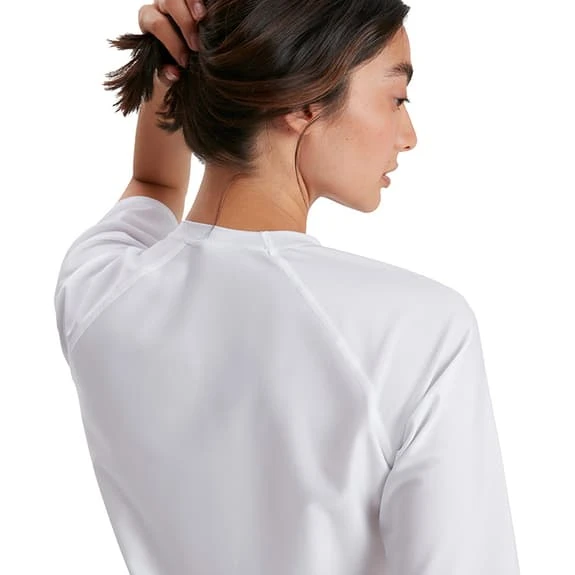 Speedo Swim Tee Short Sleeve T-Shirt White Black Women 3 Speedo Swim Tee Short Sleeve T-Shirt White Black Women - Image 3