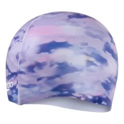Speedo Digital Printed Swimming Cap Lilac Pink White Kids -Flow Stroke Sales so 8 1352514633 002