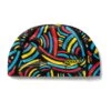 Speedo Digital Printed Swimming Cap Black Yellow Red Kids