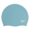Speedo Plain Moulded Swimming Cap Turquoise Blue