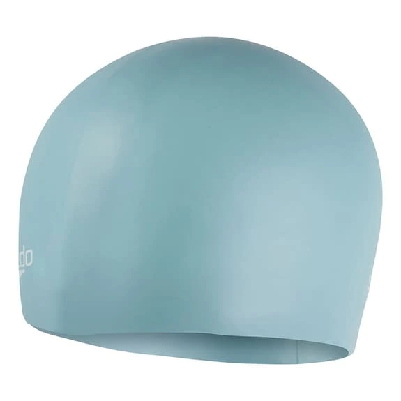 Speedo Plain Moulded Swimming Cap Turquoise Blue 2 Speedo Plain Moulded Swimming Cap Turquoise Blue - Image 2