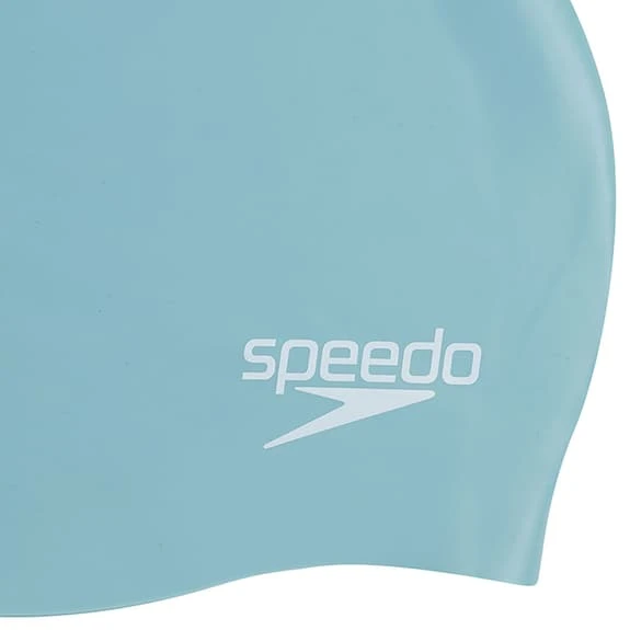 Speedo Plain Moulded Swimming Cap Turquoise Blue 3 Speedo Plain Moulded Swimming Cap Turquoise Blue - Image 3