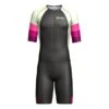 Spiuk Max Short Sleeve Trisuit Black Yellow Pink