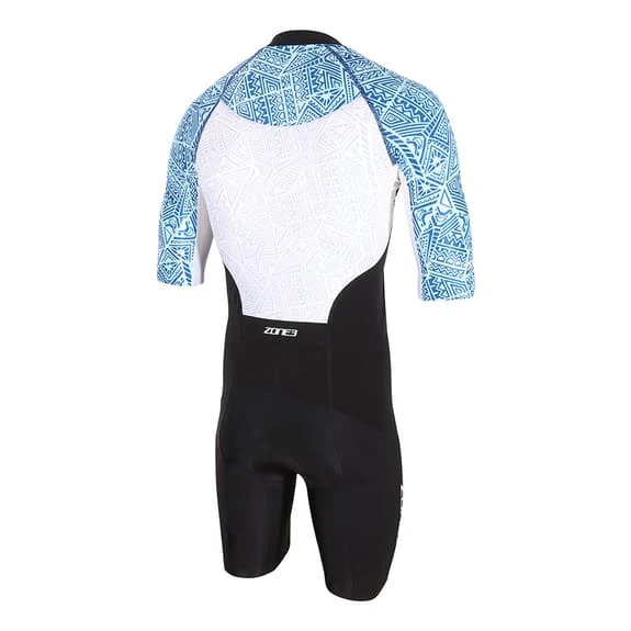 Zone3 Lava Short Sleeve Trisuit Black Blue White 2 Zone3 Lava Short Sleeve Trisuit Black Blue White - Image 2