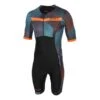 Zone3 Activate Plus Momentum Short Sleeve Trisuit Blue Orange Black