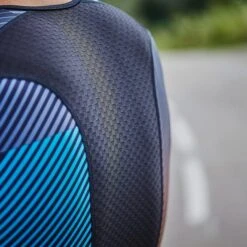 Zone3 Activate Plus Momentum Short Sleeve Trisuit Blue Orange Black -Flow Stroke Sales ts20mmom106 004