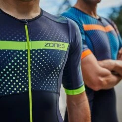 Zone3 Activate Plus Revolution Short Sleeve Trisuit Yellow Black -Flow Stroke Sales ts20mrev109 003