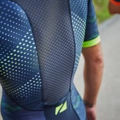 Zone3 Activate Plus Revolution Short Sleeve Trisuit Yellow Black -Flow Stroke Sales ts20mrev109 004