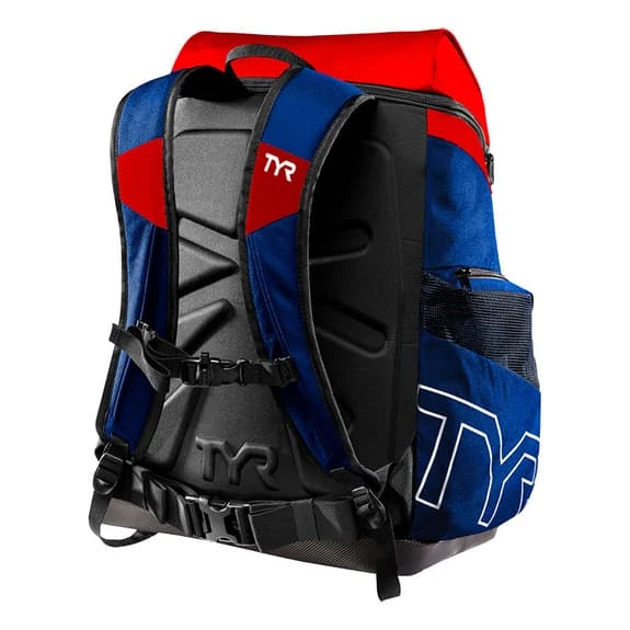 TYR Alliance 45L Swimming Backpack Blue Red 2 TYR Alliance 45L Swimming Backpack Blue Red - Image 2