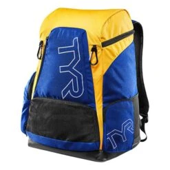 TYR Alliance 45L Swimming Backpack Blue Gold