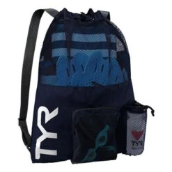 TYR Big Mesh Mummy 40L Backpack Navy Blue White