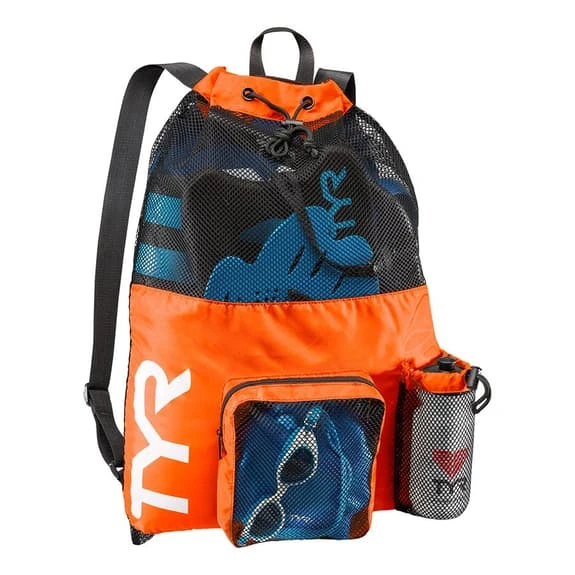 TYR Big Mesh Mummy 40L Backpack Orange Blue 1 TYR Big Mesh Mummy 40L Backpack Orange Blue