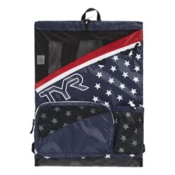 TYR Team Elite Mesh 40L Backpack Dark Blue Red