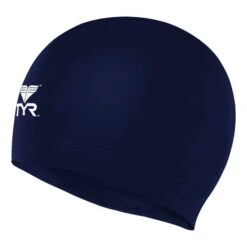 Swimming Cap TYR Solid Latex Navy Blue