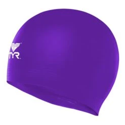 TYR Solid Latex Swim Cap Lilac