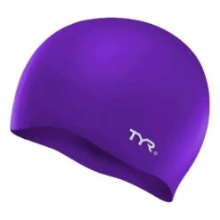 TYR Silicone No Wrinkle Swim Cap Lilac