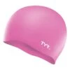 TYR Silicone No Wrinkle Swim Cap Light Pink Kids