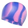 TYR Silicone Multi Color Swim Cap Pink Blue
