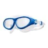 TYR Flex Frame Swim Goggles White Blue With Transparent Lenses