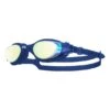 TYR Vesi Swimming Goggles Navy Blue With Gold Mirrored Lenses